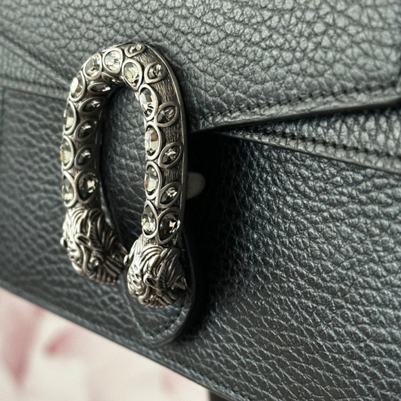 Gucci Dionysus Black Leather Super Mini Bag - Picture 5 of 16